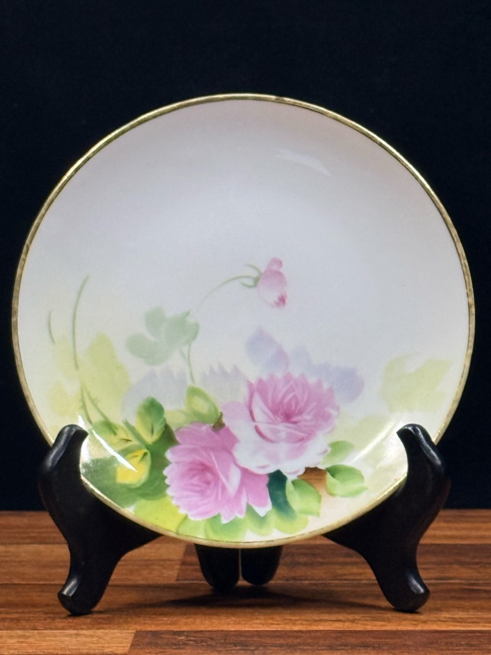 NIPPON Hand Painted Colorful Floral Plate
